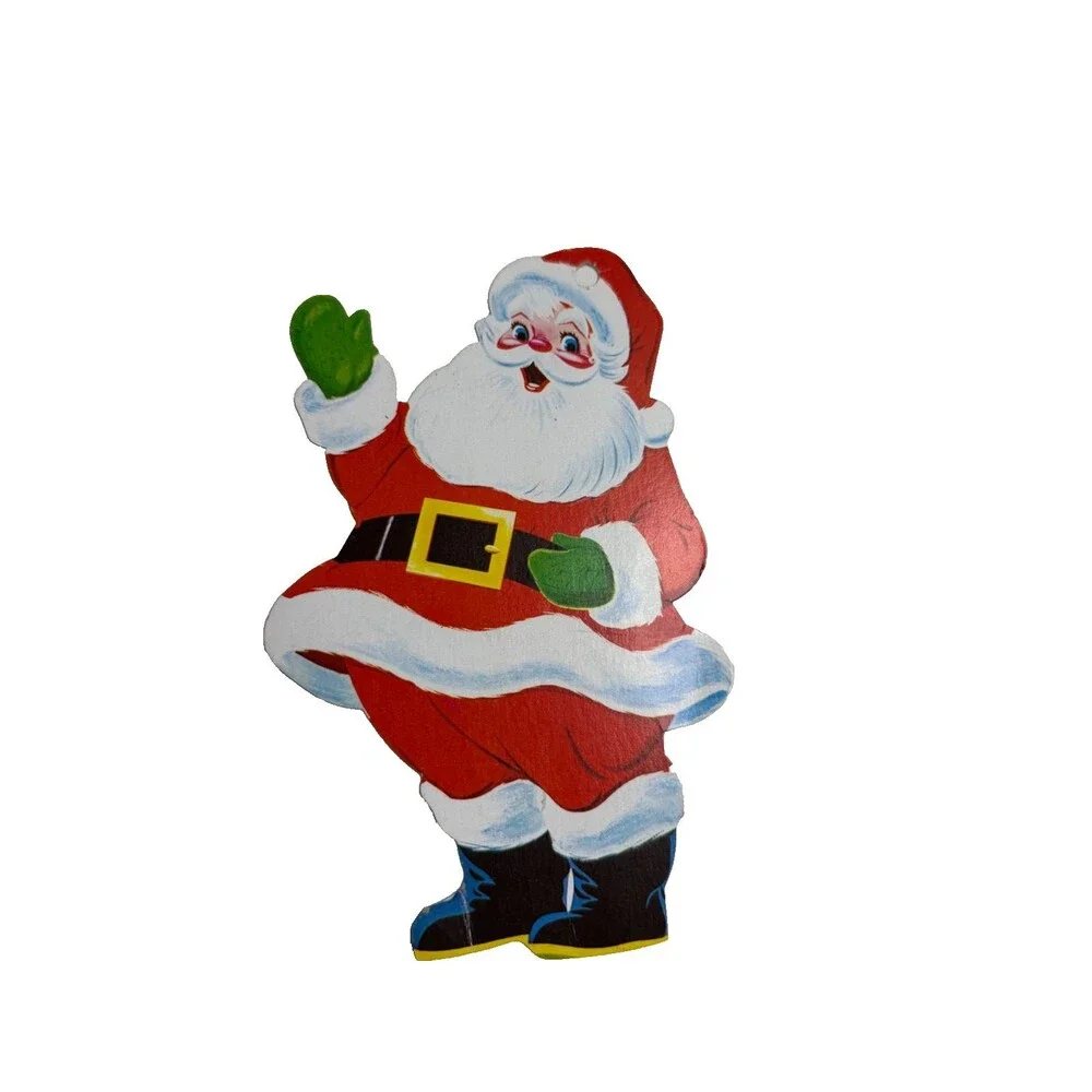 Vintage  Beistle 7” Santa Die Cut Wall Decor